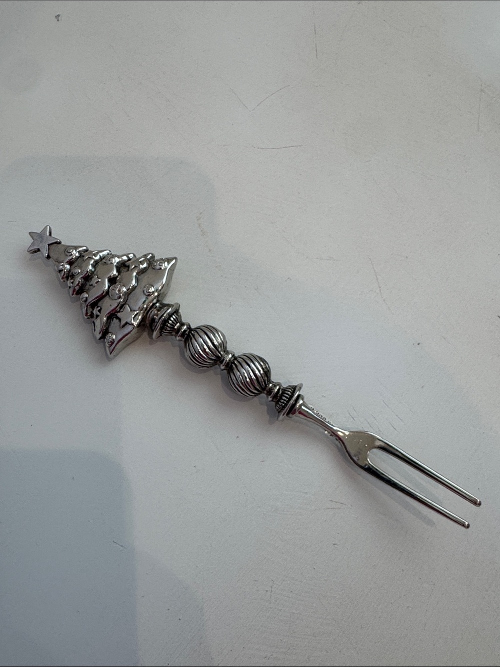 Christmas Tree Serving Fork, Sandcast Aluminum